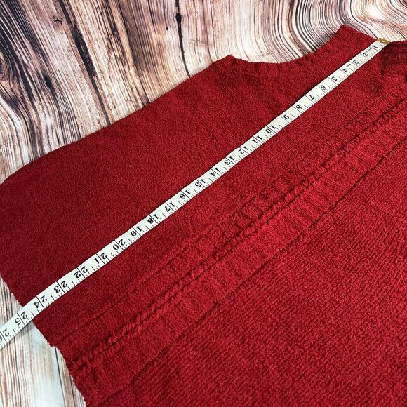 Christopher & Banks Sz Medium Red Sleeveless Full Zip Mock Neck Sweater Vest Top - Picture 6 of 8